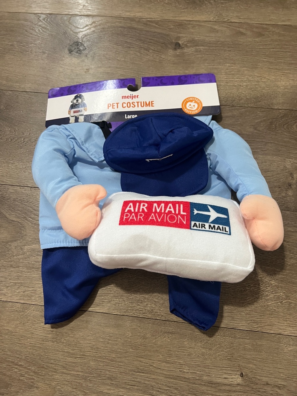 Pet Mailman Costume Size Large New